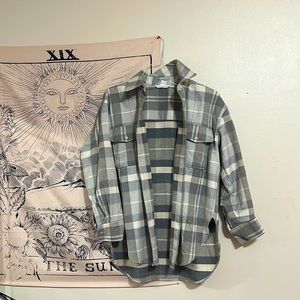 Light blue grey flannel